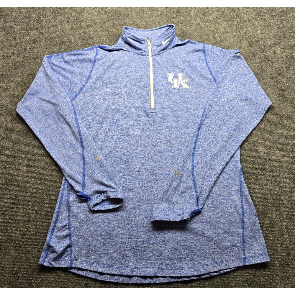 Kentucky Wildcats Nike Dri-Fit Blue 1/4 Zip Pullover Thumb Holes Women's XL